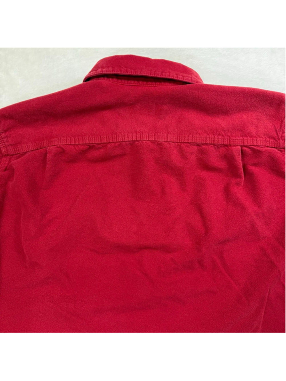 Men's Vintage Eddie Bauer Chamois Heavyweight‎ Casual Button Down Shirt XL Red - Picture 14 of 16